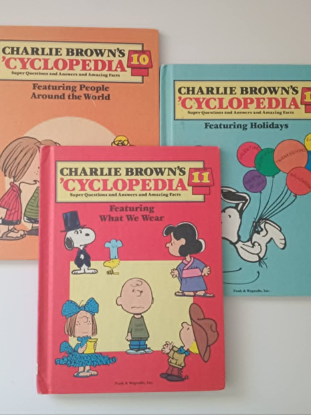 Vintage 1980s Charlie Brown’s ‘Cyclopedia Volumes 10,11,12 Hardcover Books
